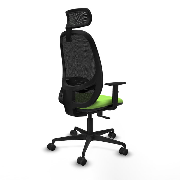 PIQUERAS Y CRESPO Silla de oficina Cilanco con mecanismo Sincro, Pistacho y Negro