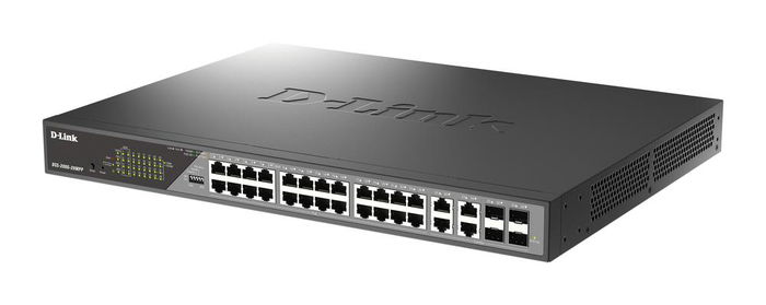 D - link Switch Gestionado L2 DSS-28MPP 24 Puertos Gigabit Ethernet + 4 SFP Combo con PoE 518W y 41.67 Mpps