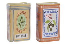 DKD Home Decor Jarrón de Gres Olivo Pure Olive Surtido