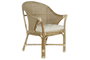 DKD Home Decor Sillón de Ratán y Algodón con Cojín Natural