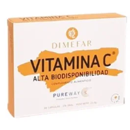 Dimefar Vitamina C 500mg Pureway-C 30 Cápsulas Vegetales