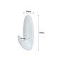 3M Command Gancho de Diseño Oval Blanco, Pack de 2 unidades