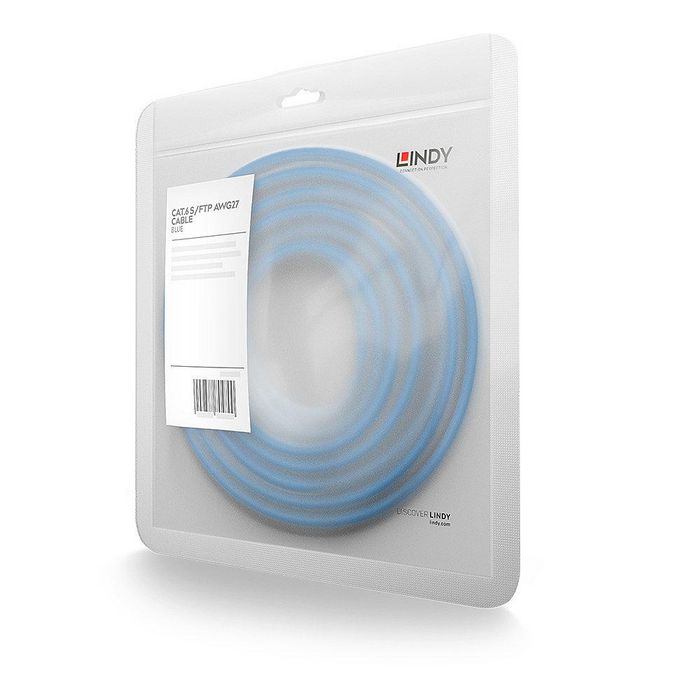 Lindy Cable de Red Cat.6 S/FTP de 20m, Color Azul, para Ethernet de hasta 1GBase-T, 250MHz