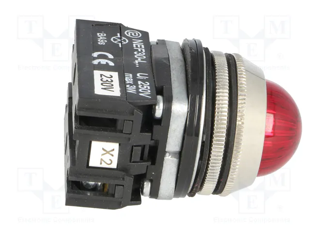 PROMET Lámpara de control NEF30 roja