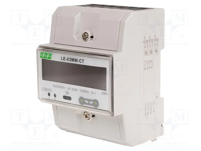 F&F LE-03MW-CT Contador Digital para Raíl DIN LCD
