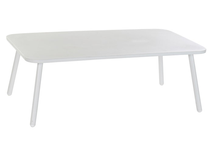 DKD Home Decor Sofá Terraza y Jardín Set de 4 Blanco Beige Aluminio Poliéster Cuerda 151.5 x 72 x 70 cm