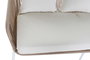 DKD Home Decor Sofá Terraza y Jardín Set de 4 Blanco Beige Aluminio Poliéster Cuerda 151.5 x 72 x 70 cm