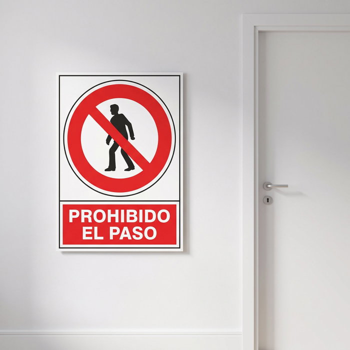 DUVER Señal de Prohibición PROHIBIDO EL PASO 490 x 345 mm