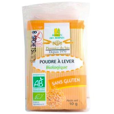 MOULIN DES MOINES Levadura Para Pastel - 8 Sobres x 10 g - Ecológica (Bio) - Levadura Natural Sin Gluten para Repostería MOULIN DES MOINES Levadura Para Pastel - 8 Sobres x 10 g - Ecológica (Bio) - Levadura Natural Sin Gluten para Repostería