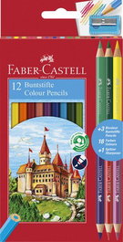 Lapices De Colores Faber-Castell Estuche De 12 + 3 Bicolor