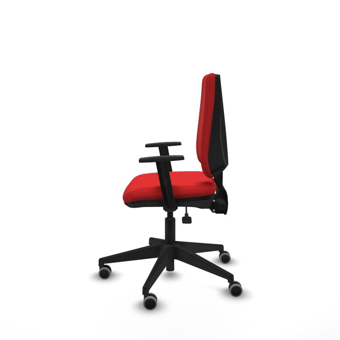 PIQUERAS Y CRESPO Silla de oficina Elche, Rojo, Mecanismo Asincro