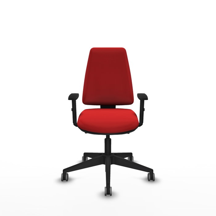 PIQUERAS Y CRESPO Silla de oficina Elche, Rojo, Mecanismo Asincro