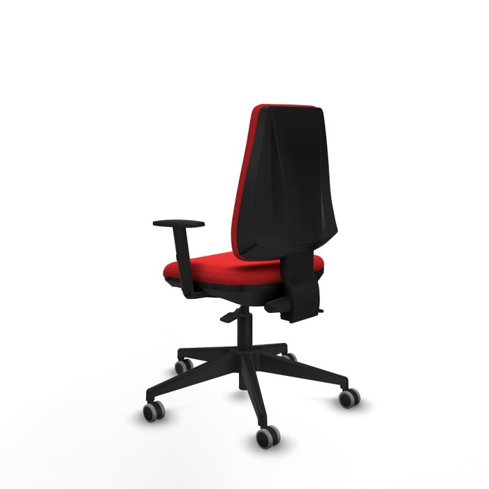 PIQUERAS Y CRESPO Silla de oficina Elche, Rojo, Mecanismo Asincro