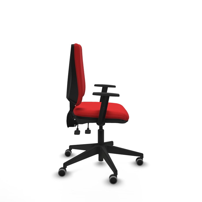 PIQUERAS Y CRESPO Silla de oficina Elche, Rojo, Mecanismo Asincro