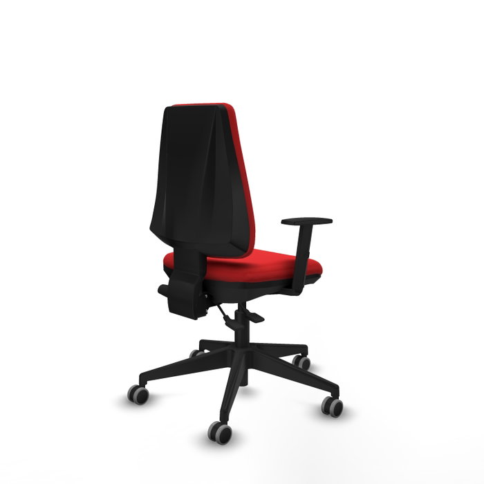 PIQUERAS Y CRESPO Silla de oficina Elche, Rojo, Mecanismo Asincro