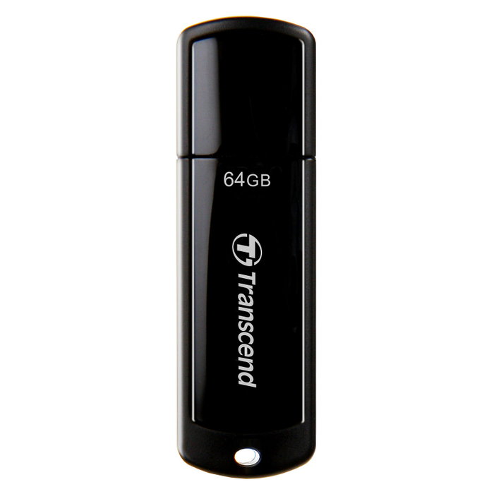 Transcend JetFlash 700 64GB USB 3.0 Flash Drive USB 3.2 Gen 1 con Tapa, Negro
