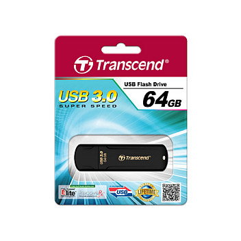 Transcend JetFlash 700 64GB USB 3.0 Flash Drive USB 3.2 Gen 1 con Tapa, Negro