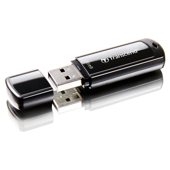 Transcend JetFlash 700 64GB USB 3.0 Flash Drive USB 3.2 Gen 1 con Tapa, Negro