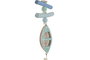 DKD Home Decor Decoración Colgante Albasia Azul y Blanco Surtida