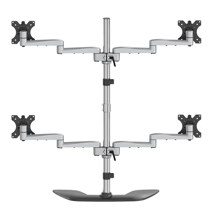 StarTech.com Soporte para 4 Monitores ARMQUADSS Negro, Plata