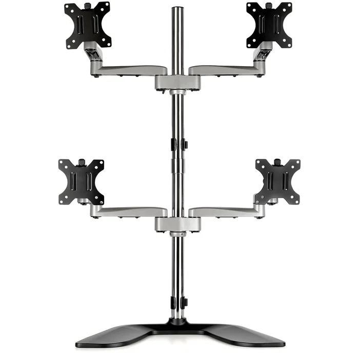 StarTech.com Soporte para 4 Monitores ARMQUADSS Negro, Plata
