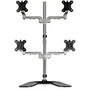 StarTech.com Soporte para 4 Monitores ARMQUADSS Negro, Plata