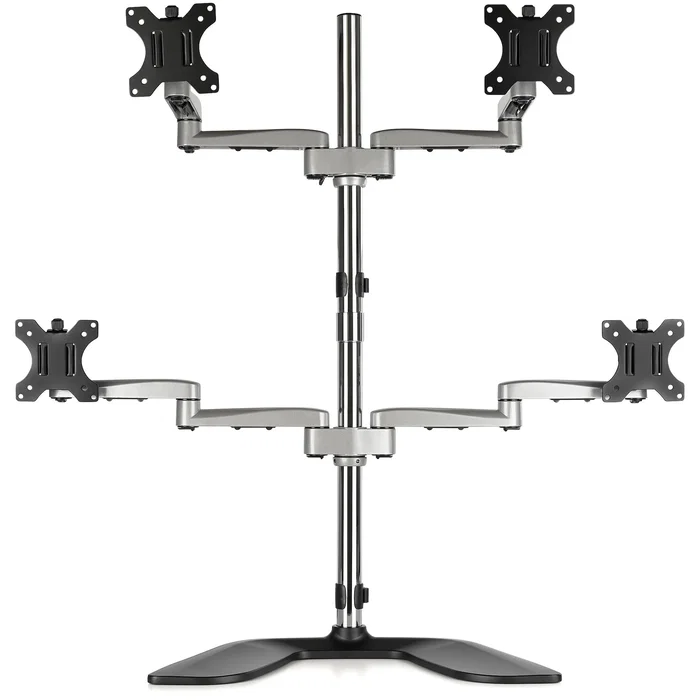 StarTech.com Soporte para 4 Monitores ARMQUADSS Negro, Plata