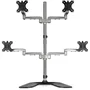 StarTech.com Soporte para 4 Monitores ARMQUADSS Negro, Plata