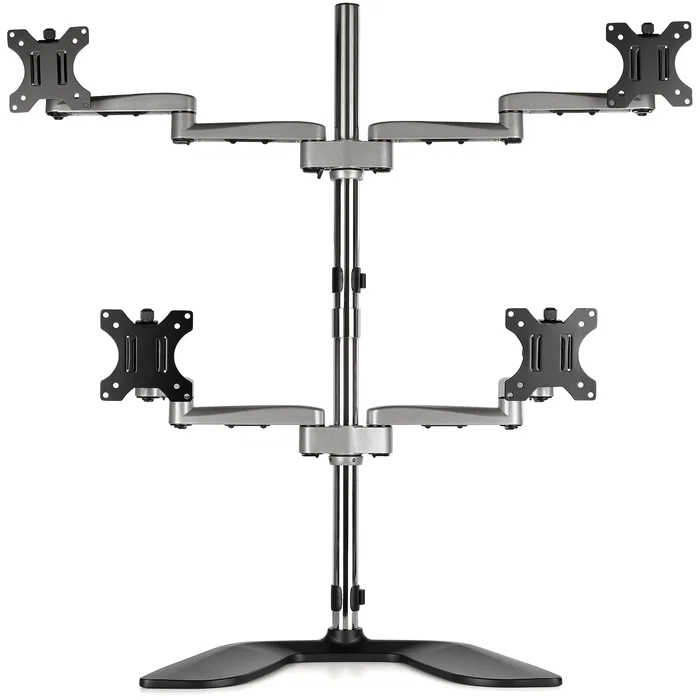 StarTech.com Soporte para 4 Monitores ARMQUADSS Negro, Plata