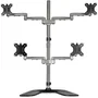 StarTech.com Soporte para 4 Monitores ARMQUADSS Negro, Plata