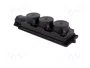 PAWBOL Tomacorriente Schuko 3x 2P+PE 16A 250V Negro