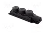 PAWBOL Tomacorriente Schuko 3x 2P+PE 16A 250V Negro