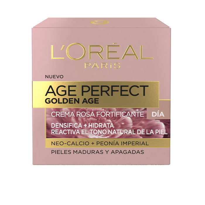 L'Oréal Paris Age Perfect Golden Age Crema de Día Revitalizante de Tono Rosado para Piel Madura - 50 ml
