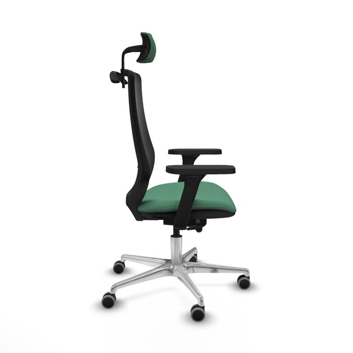 PIQUERAS Y CRESPO Silla de oficina Mardos Verde esmeralda y Negro con mecanismo Sincro/Traslack, Brazos 3D y Cabecero 2D, Ruedas 65 mm para parqué PIQUERAS Y CRESPO Silla de oficina Mardos Verde esmeralda y Negro con mecanismo Sincro/Traslack, Brazos 3D y Cabecero 2D, Ruedas 65 mm para parqué
