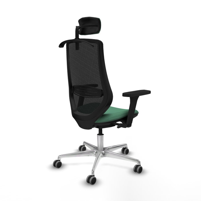 PIQUERAS Y CRESPO Silla de oficina Mardos Verde esmeralda y Negro con mecanismo Sincro/Traslack, Brazos 3D y Cabecero 2D, Ruedas 65 mm para parqué PIQUERAS Y CRESPO Silla de oficina Mardos Verde esmeralda y Negro con mecanismo Sincro/Traslack, Brazos 3D y Cabecero 2D, Ruedas 65 mm para parqué