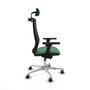 PIQUERAS Y CRESPO Silla de oficina Mardos con mecanismo Sincro/Traslack, Verde esmeralda y Negro