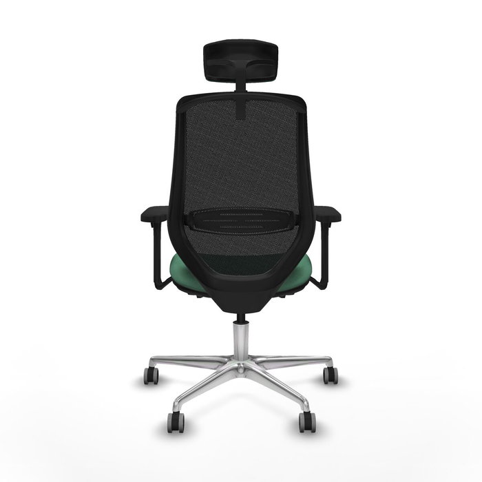 PIQUERAS Y CRESPO Silla de oficina Mardos con mecanismo Sincro/Traslack, Verde esmeralda y Negro