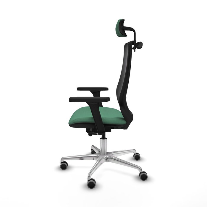 PIQUERAS Y CRESPO Silla de oficina Mardos con mecanismo Sincro/Traslack, Verde esmeralda y Negro