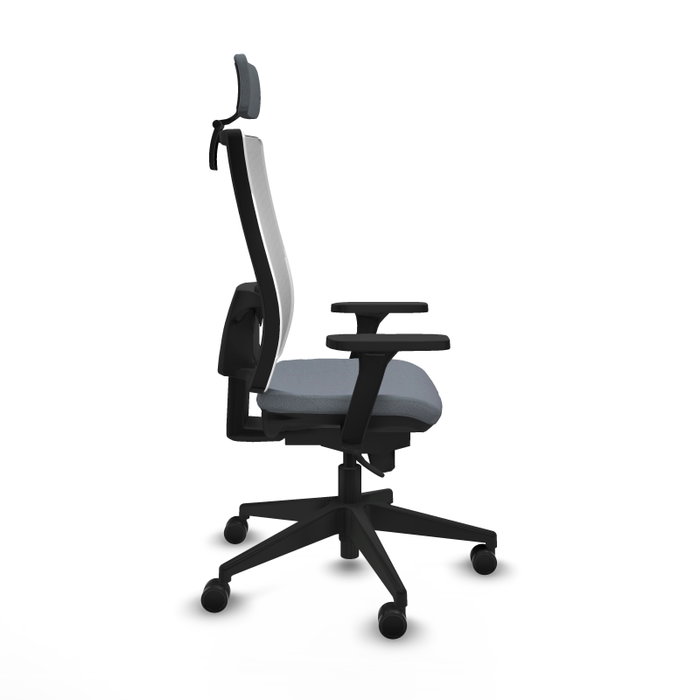 PIQUERAS Y CRESPO Silla de oficina Horna con Mecanismo Sincro, Gris y Blanco PIQUERAS Y CRESPO Silla de oficina Horna con Mecanismo Sincro, Gris y Blanco