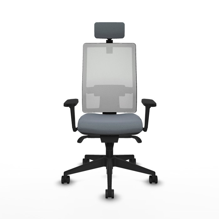 PIQUERAS Y CRESPO Silla de oficina Horna con Mecanismo Sincro, Gris y Blanco PIQUERAS Y CRESPO Silla de oficina Horna con Mecanismo Sincro, Gris y Blanco