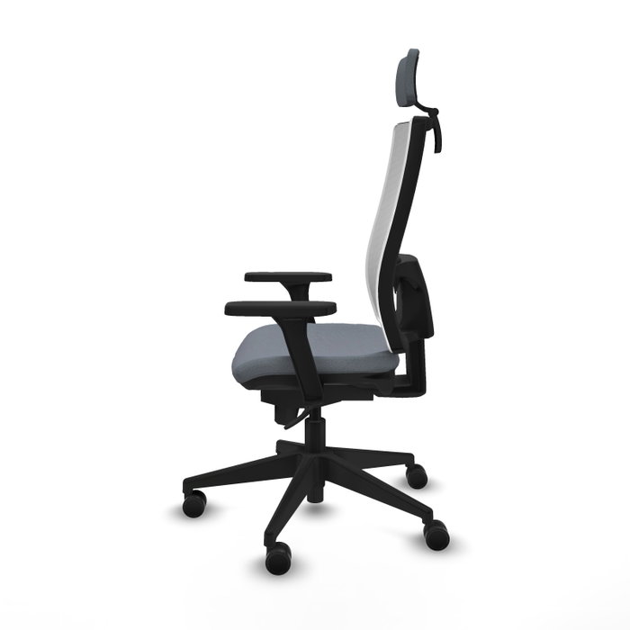 PIQUERAS Y CRESPO Silla de oficina Horna con Mecanismo Sincro, Gris y Blanco PIQUERAS Y CRESPO Silla de oficina Horna con Mecanismo Sincro, Gris y Blanco