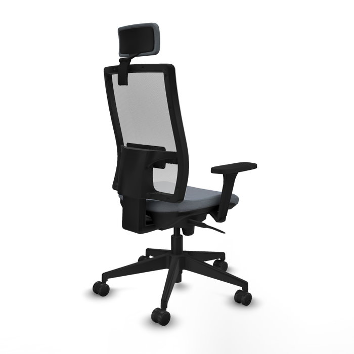 PIQUERAS Y CRESPO Silla de oficina Horna con Mecanismo Sincro, Gris y Blanco PIQUERAS Y CRESPO Silla de oficina Horna con Mecanismo Sincro, Gris y Blanco