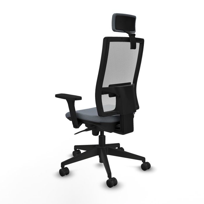 PIQUERAS Y CRESPO Silla de oficina Horna con Mecanismo Sincro, Gris y Blanco PIQUERAS Y CRESPO Silla de oficina Horna con Mecanismo Sincro, Gris y Blanco