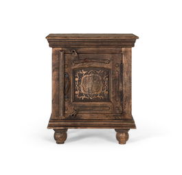 Giner y Colomer Mesita de Noche Madera de Mango Maciza Acabado Rústico