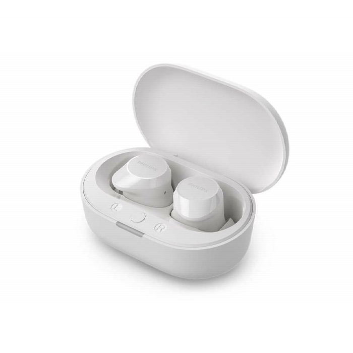 Philips TWS Auriculares Inalámbricos con Estuche de Carga - Blanco