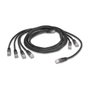 DeLOCK Cable de red RJ45 Cat5e UTP 4 x RJ-45 a 4 x RJ-45, 5 m, Negro