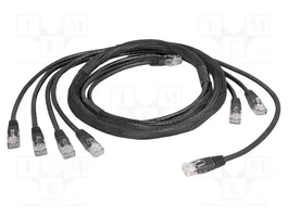 DeLOCK Cable Patch Cord Cat5e U/UTP 4 x RJ-45 a 4 x RJ-45 5m Negro