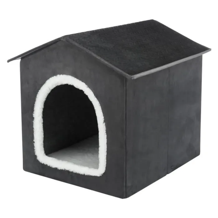 Trixie 4057589379122 Refugio para mascotas Livia 50 x 50 x 54 cm Gris oscuro / Blanco
