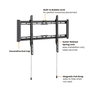 VALUE Soporte de TV para pared, fijo, para pantallas de 37 a 80 pulgadas, soporte hasta 75 kg, color negro
