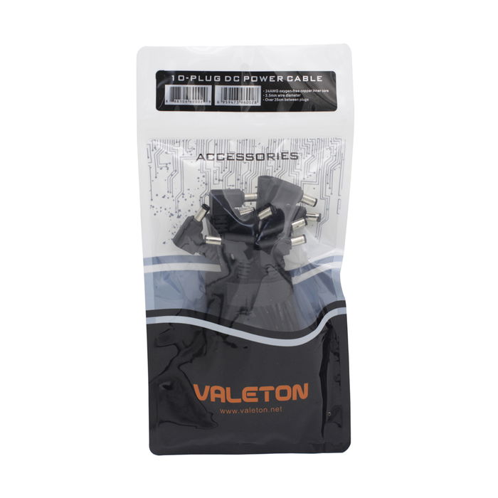 VALETON Cable de Alimentación DC para 10 Pedales 10 Plug Power Cable 24AWG Cobre Sin Oxígeno VALETON Cable de Alimentación DC para 10 Pedales 10 Plug Power Cable 24AWG Cobre Sin Oxígeno